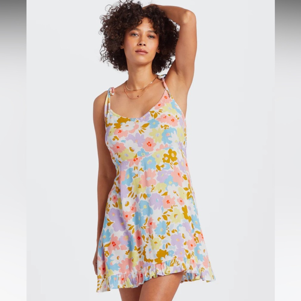 Billabong Strappy Floral Mini Dress